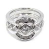 Anillo oro blanco con diamantes princesa