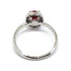 Anillo oro blanco zafiro padparadsha con brillantes