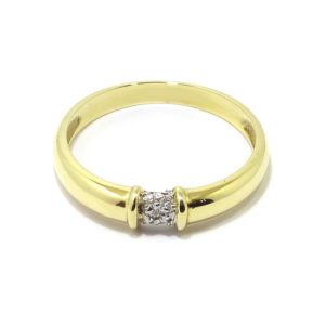 Anillo 5 diamantes oro amarillo