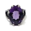 Anillo Amatista estilo medieval plata