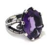 Anillo Amatista estilo medieval plata