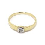 Anillo circonita oro amarillo