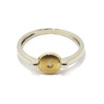 Anillo diamante oro blanco