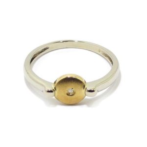 Anillo diamante oro blanco