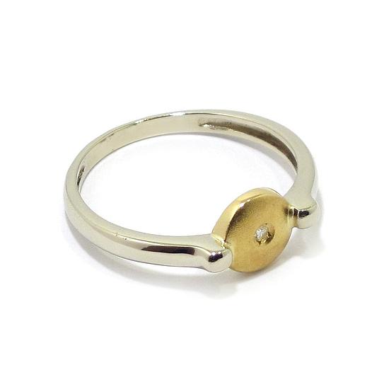 Anillo diamante oro blanco