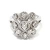 Anillo diamantes 9 orlas oro blanco
