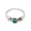 Anillo esmeralda oro blanco