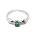 Anillo esmeralda oro blanco