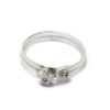 Anillo estrella luna 2 diamantes oro blanco