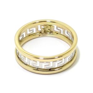 Anillo griego oro amarillo blanco