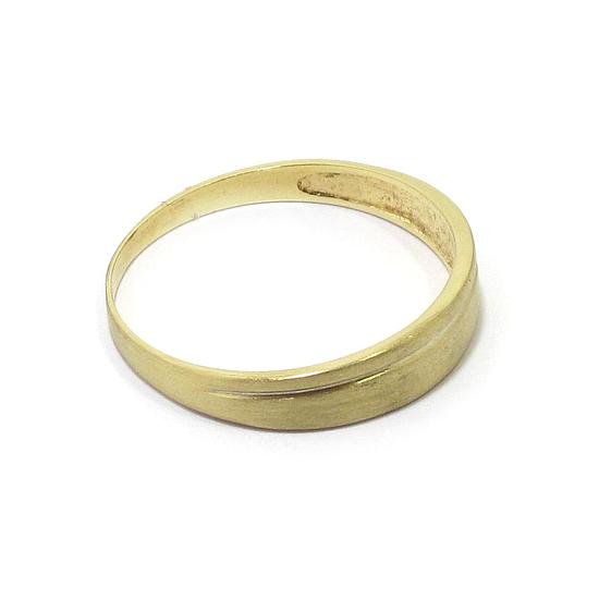 Anillo liso mate oro amarillo
