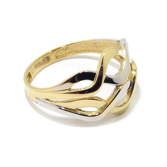 Anillo ondas oro amarillo