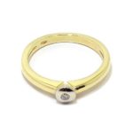 Anillo solitario diamante oro amarillo