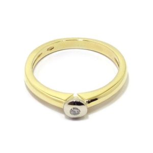 Anillo solitario diamante oro amarillo