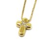 Collar cruz diamantes colgante oro amarillo