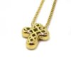 Collar cruz diamantes colgante oro amarillo
