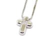 Collar cruz diamantes colgante oro blanco