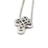 Collar cruz diamantes colgante oro blanco