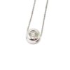 Collar diamante colgante 0.13cts oro blanco