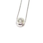 Collar diamante colgante 0.13cts oro blanco