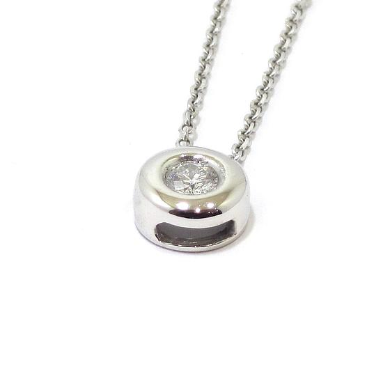 Collar diamante colgante 0.19cts oro blanco