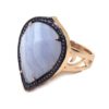 Anillo de plata agata y circonitas