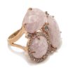 Anillo de plata cuarzo rosa