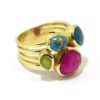 Anillo de plata turquesa jade vasonita