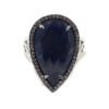 Anillo de plata zafiro circonitas rutenio