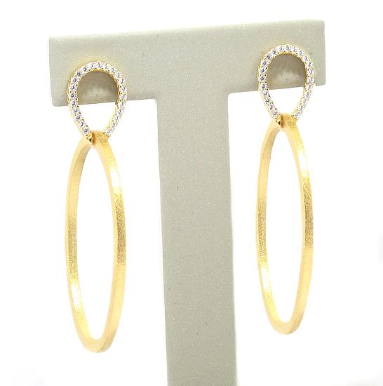Pendientes de plata aros circonitas
