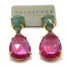 Pendientes de plata aventurina hidrotermal rosa
