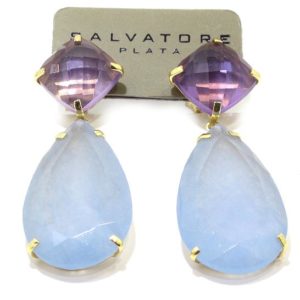 Pendientes de plata jade calcita