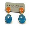 Pendientes de plata jade naranja verde