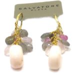 Pendientes de plata opalo labradorita rutilato turmalina