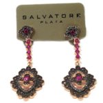 Pendientes de plata rubi circonitas
