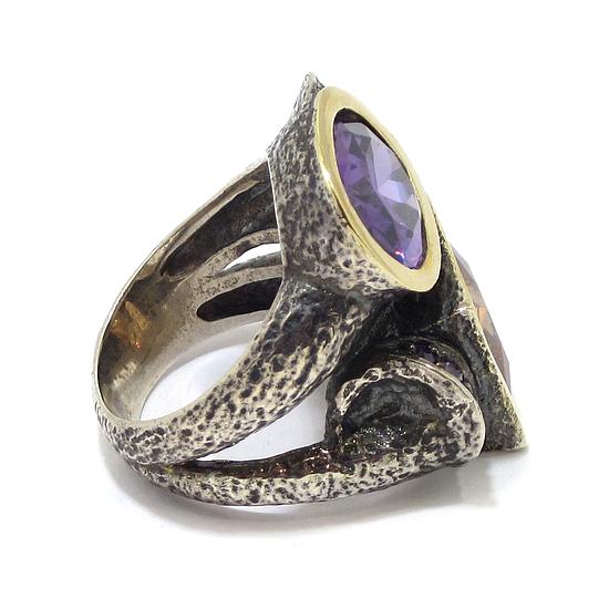 Anillo de plata 2 hidrotermales circonitas - Imagen 3
