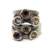 Anillo de plata 6 hidrotermales multicolor