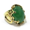 Anillo de plata Jade Nefrita verde intenso