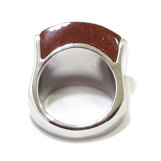 Anillo de plata aventurina
