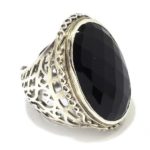 Anillo de plata onix oval