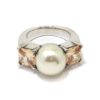 Anillo de plata perla circonitas