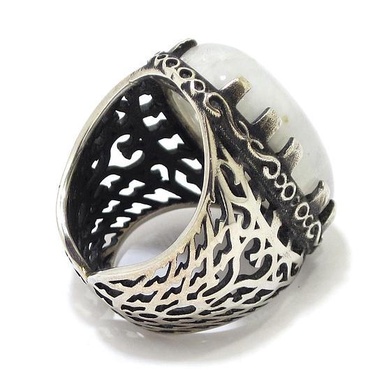 Anillo de plata piedra luna - Imagen 4