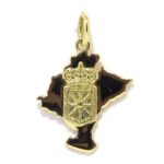 Colgante mapa Navarra 23mm oro amarillo