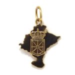 Colgante mapa Navarra 23mm Plata rosa