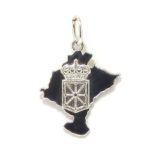 Colgante mapa Navarra 23mm de Plata