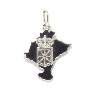 Colgante mapa Navarra 23mm de Plata