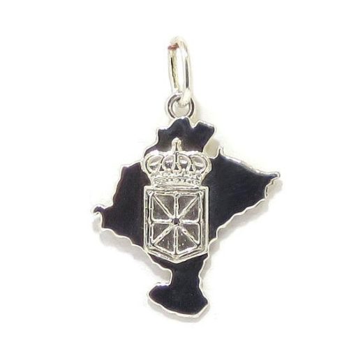 Colgante mapa Navarra 23mm de Plata