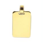 Colgante placa rectangular 15x21mm oro amarillo