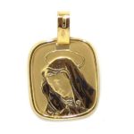 Medalla Virgen cuad 18x20mm oro