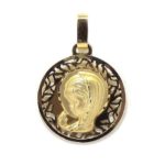 Medalla Virgen niña 18mm oro